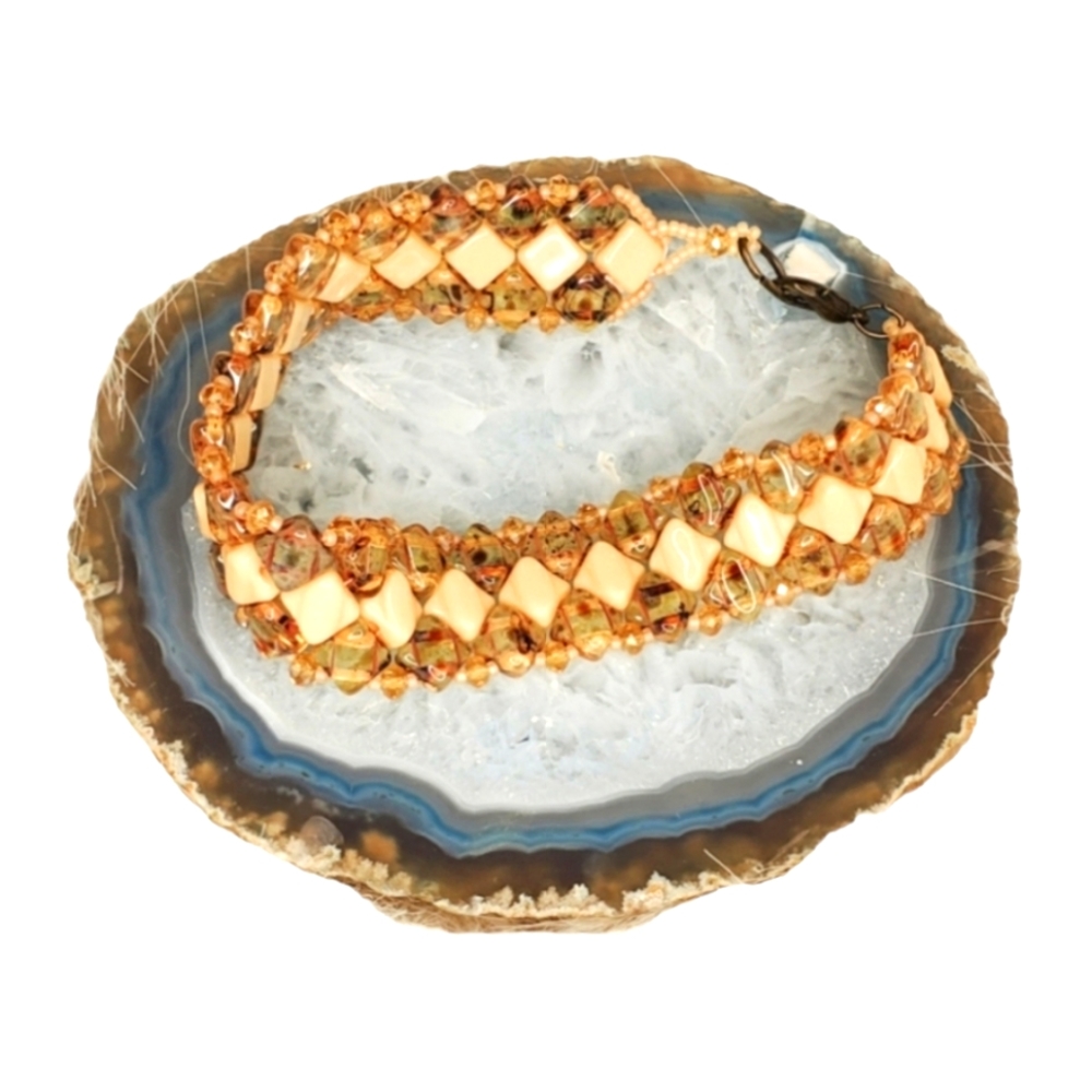 New Hand beaded bracelet.